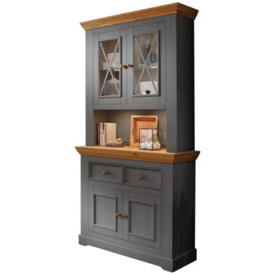 Буфет Форест малый серый 7012/бейц масло