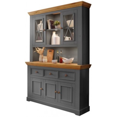 Буфет Форест большой серый 7012/бейц масло