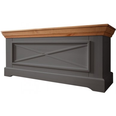 Сундук Форест с откидной крышкой серый 7012/бейц масло