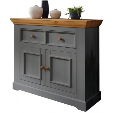 Комод Форест 2 двери 2 ящика (комод буфета) серый 7012/бейц масло