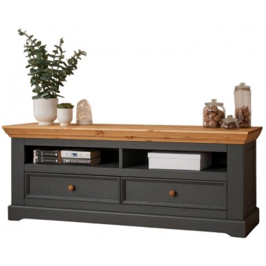 Тумба ТВ Форест 2 ящика серый 7012/бейц масло