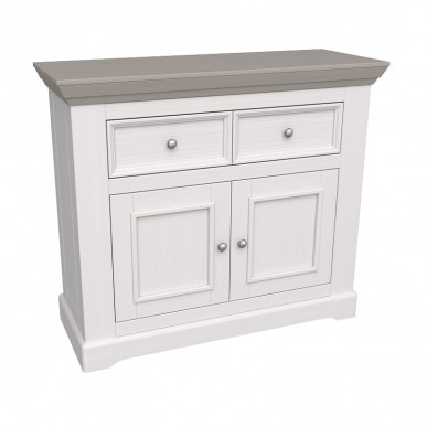 КОМОД ФОРЕСТ 2 ДВЕРИ 2 ЯЩИКА (КОМОД БУФЕТА) БЕЛЫЙ ВОСК/АНТРАЦИТ