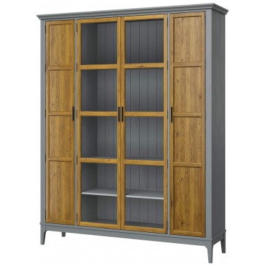 Шкаф для книг Квадро-С 422Ф из массива сосны