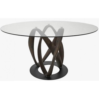 Стол обеденный Инфинити 120х120 стеклянная столешница Стол обеденный Инфинити 120х120 стеклянная столешница