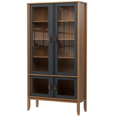 Шкаф для посуды Бридж широкий с 4-мя стеклянными дверями