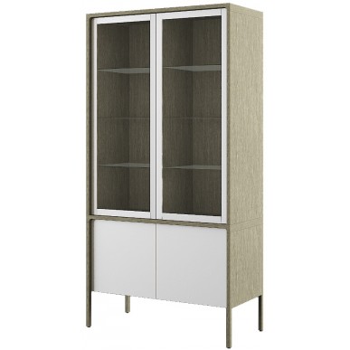 Шкаф с витриной D4 Хитроу ВМФ-1661