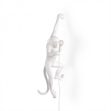 Настенный светильник белый Seletti Monkey Lamp Hanging Left