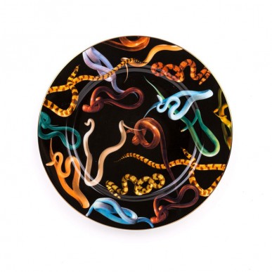 Тарелка Seletti Snakes Gold Border Тарелка Seletti Snakes Gold Border
