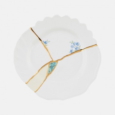 Десертная тарелка Seletti Kintsugi фарфор 09603 Десертная тарелка Seletti Kintsugi фарфор 09603