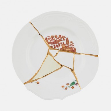 Тарелка Seletti Kintsugi фарфор 09611 Тарелка Seletti Kintsugi фарфор 09611