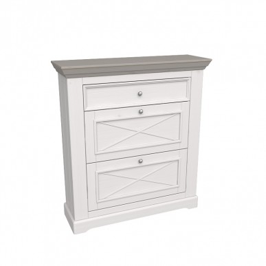 ТУМБА ДЛЯ ОБУВИ ФОРЕСТ БЕЛЫЙ ВОСК/АНТРАЦИТ