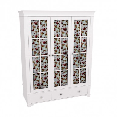 Шкаф Бейли 3-х створчатый со стеклом