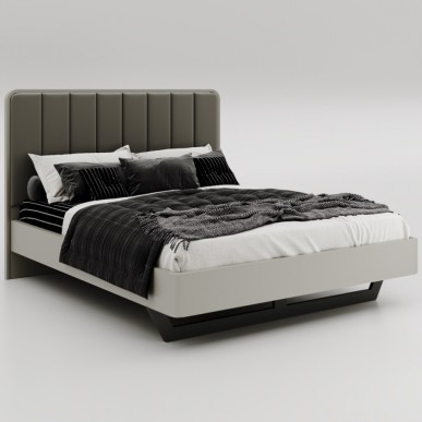 Кровать Модена МДФ с мягкой спинкой 