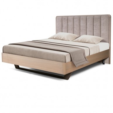 Кровать Модена шпон с мягкой спинкой 
